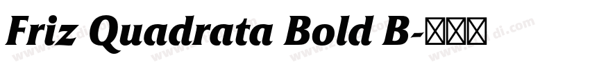 Friz Quadrata Bold B字体转换